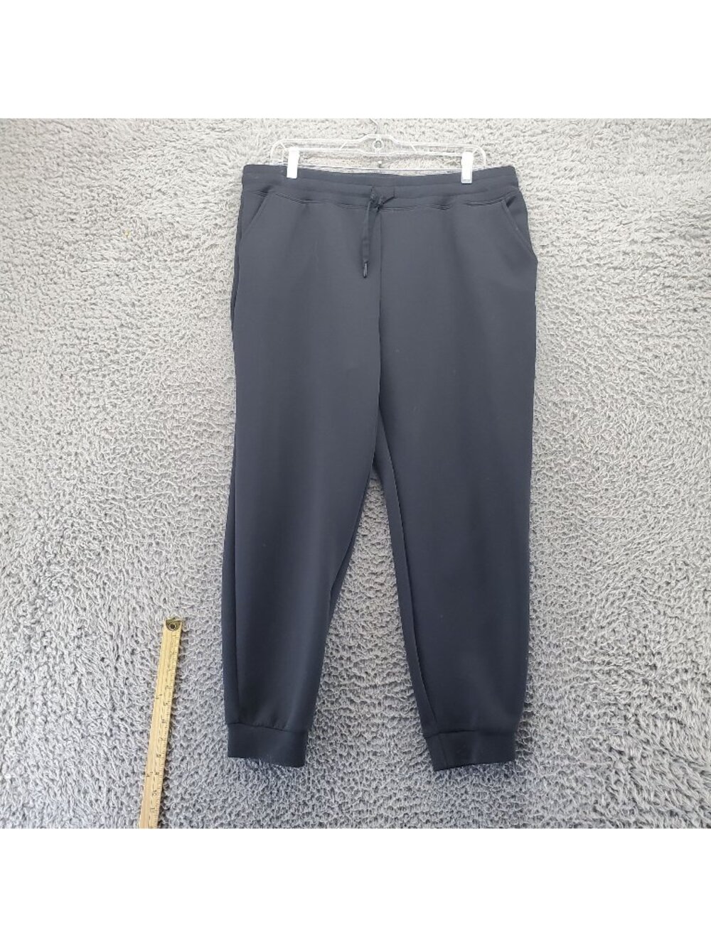 32 Degrees Heat Pants Mens Large Black Drawstring Stretch Tapered Fit